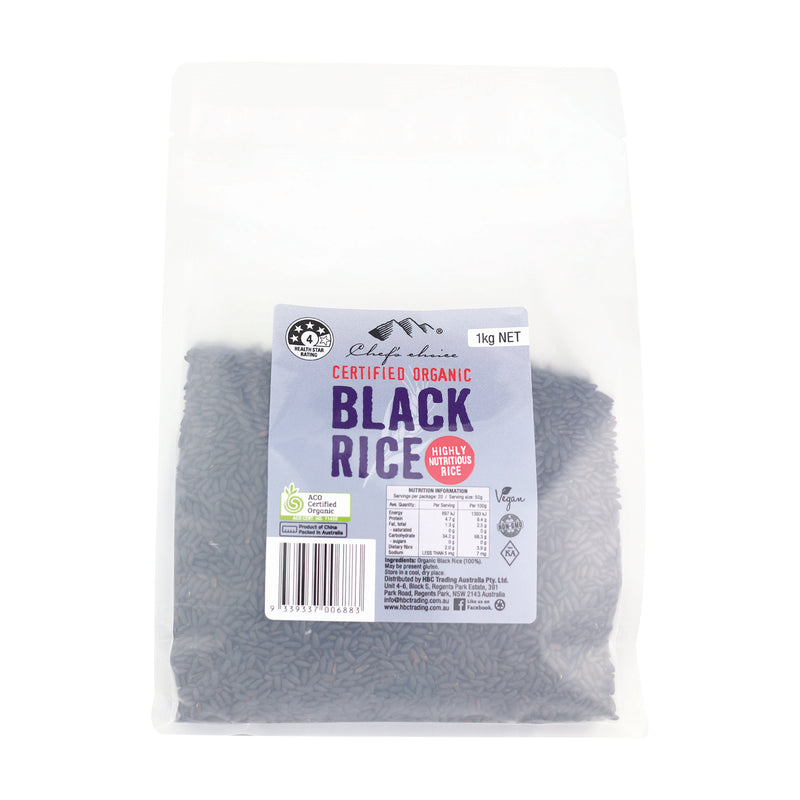 Certified Organic Black Rice 1kg