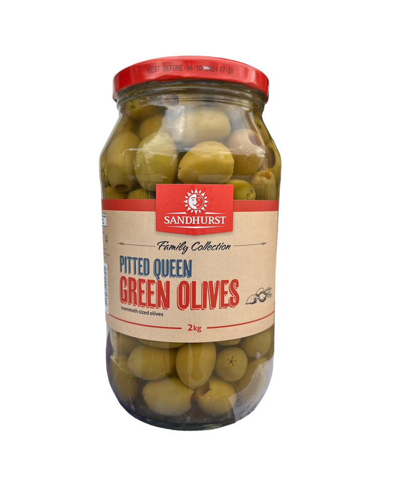 SANDHURST Pitted Queen Green Olives - 2kg