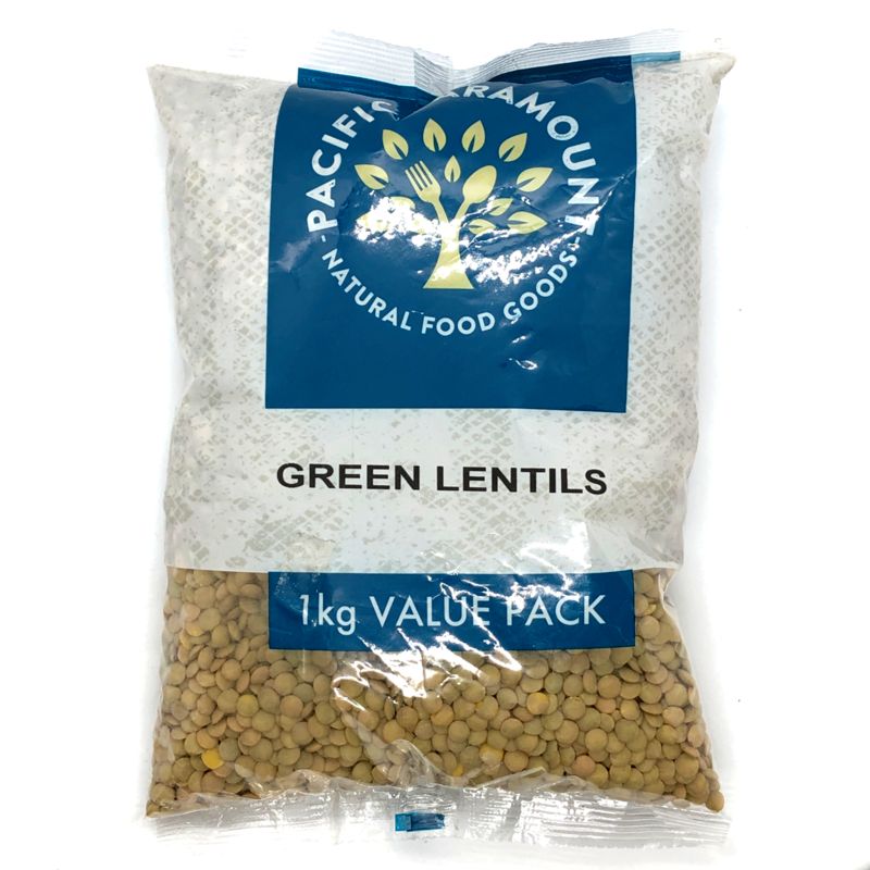 Pacific Paramount Natural Foods Green Lentils - 1kg