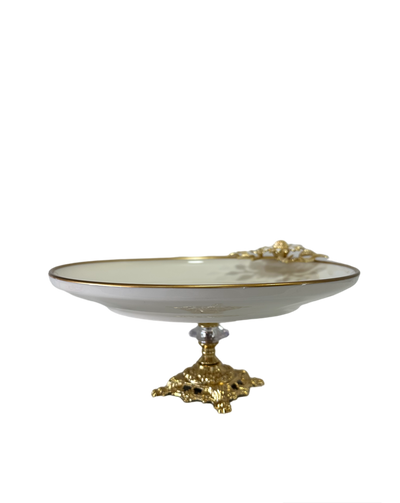 Porcelain Service Plate with Stand
