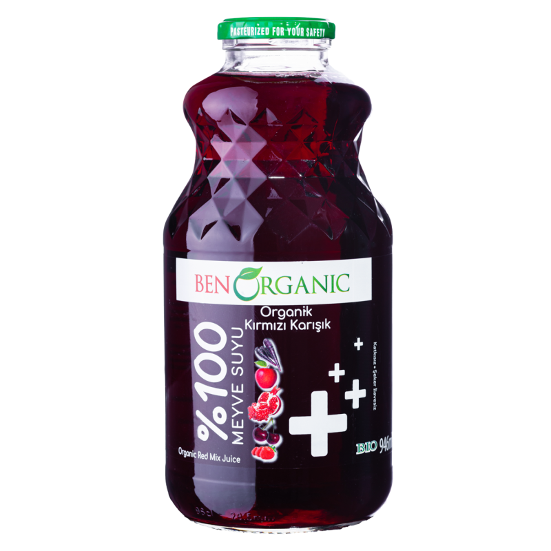 BenOrganic Red Mix Juice Glass Bottle 946ml