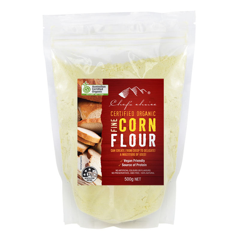 Certified Organic Fine Corn Flour 500g