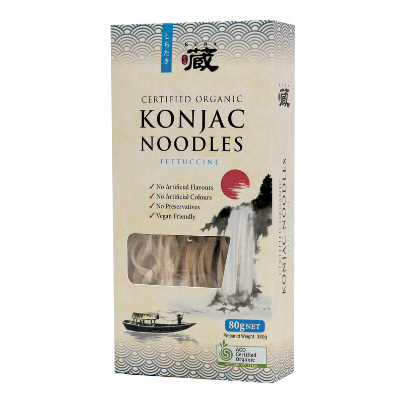 Certified Organic Konjac Noodles Fettuccine 80g