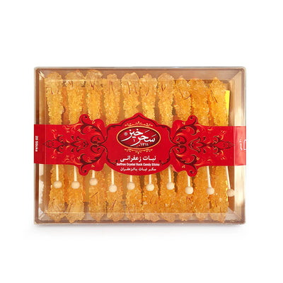 Saffron Rock Candy 20 Wooden Sticks Crystal Box