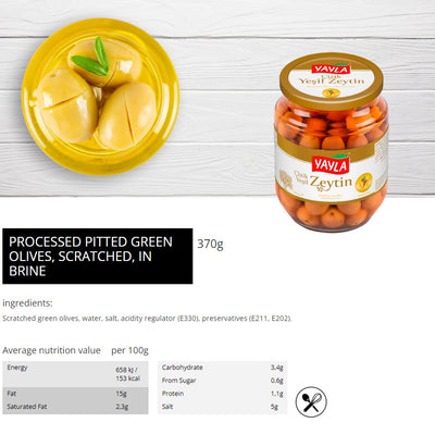 Yayla Scratched Green Olive - 370g
