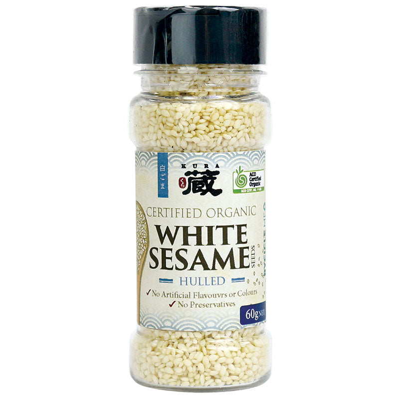 Certified Organic White Sesame Seeds Hulled 60g