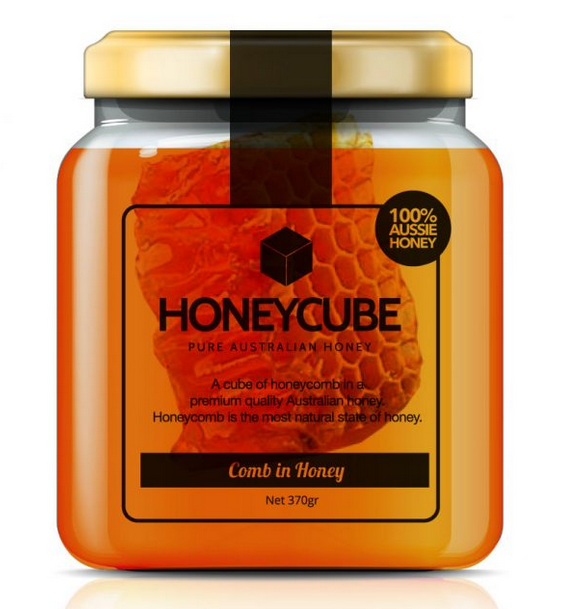HoneyCube Comb in Raw Honey 370g