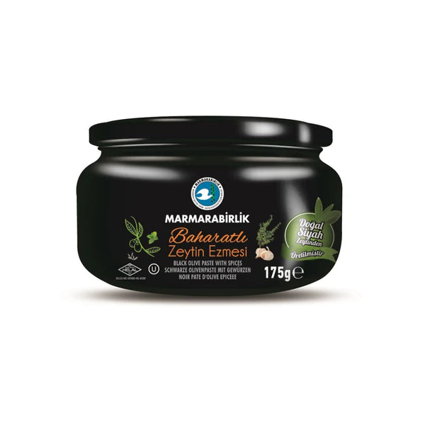 Marmarabirlik Black Olive Paste with Spices Olive Spread ( Baharatli Zeytin Ezmesi) - 175g