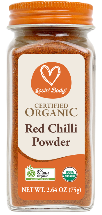 Certified Organic Red Chilli Powder 75g