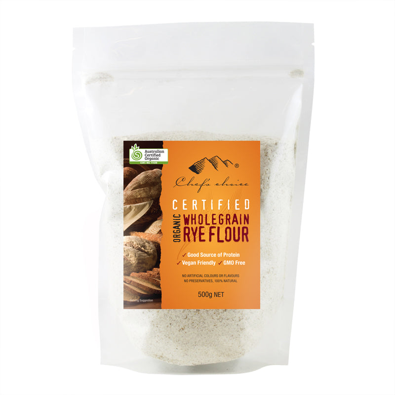 Certified Organic Wholegrain Rye Flour 500g