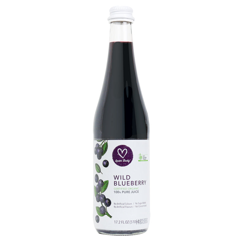 Certified Organic 100% Pure Juice Wild Blueberry 510ml