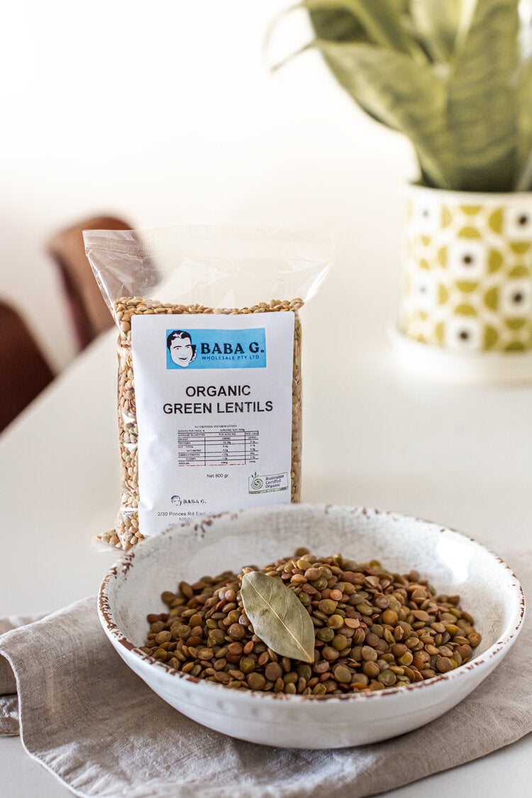 Organic Green Lentils - 800g