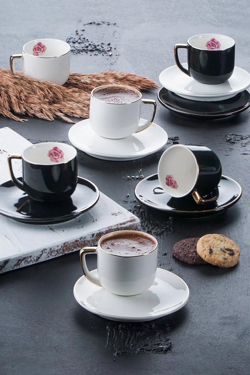 Turkish Coffee Cup Paris Set - 12pcs