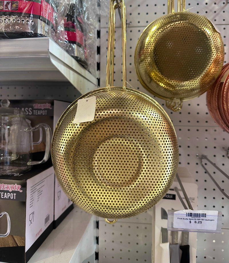 Gold stainless steel strainer/sieve