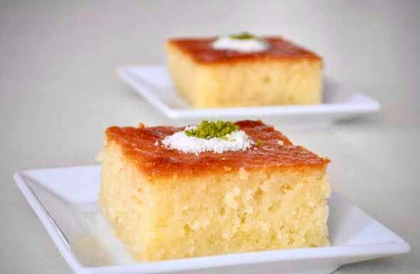 Seyidoglu  Revani (Turkish Semolina Cake Dessert) with Orange and Hazelnut - 454g