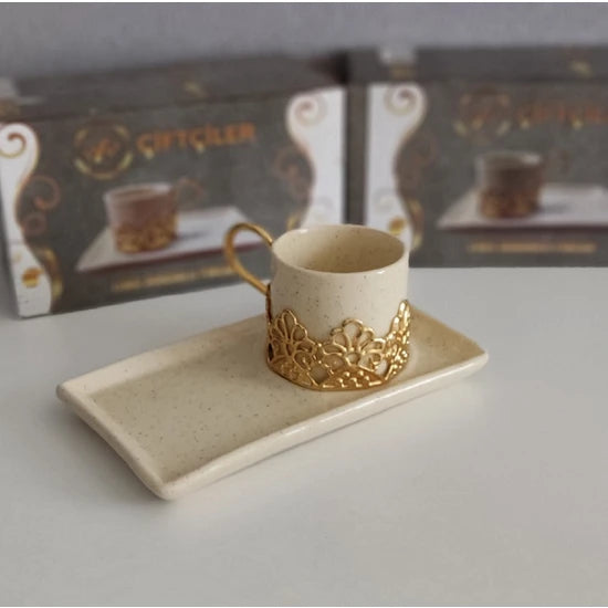 Turkish Coffee Set (Plate & Cup)