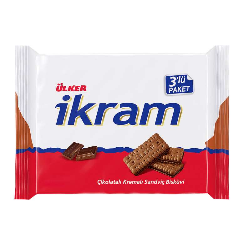 Ikram Chocolate Sandwich Biscuits - 58g x 3 pack